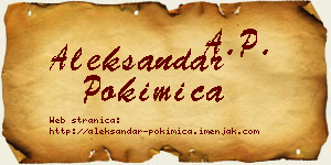 Aleksandar Pokimica vizit kartica
